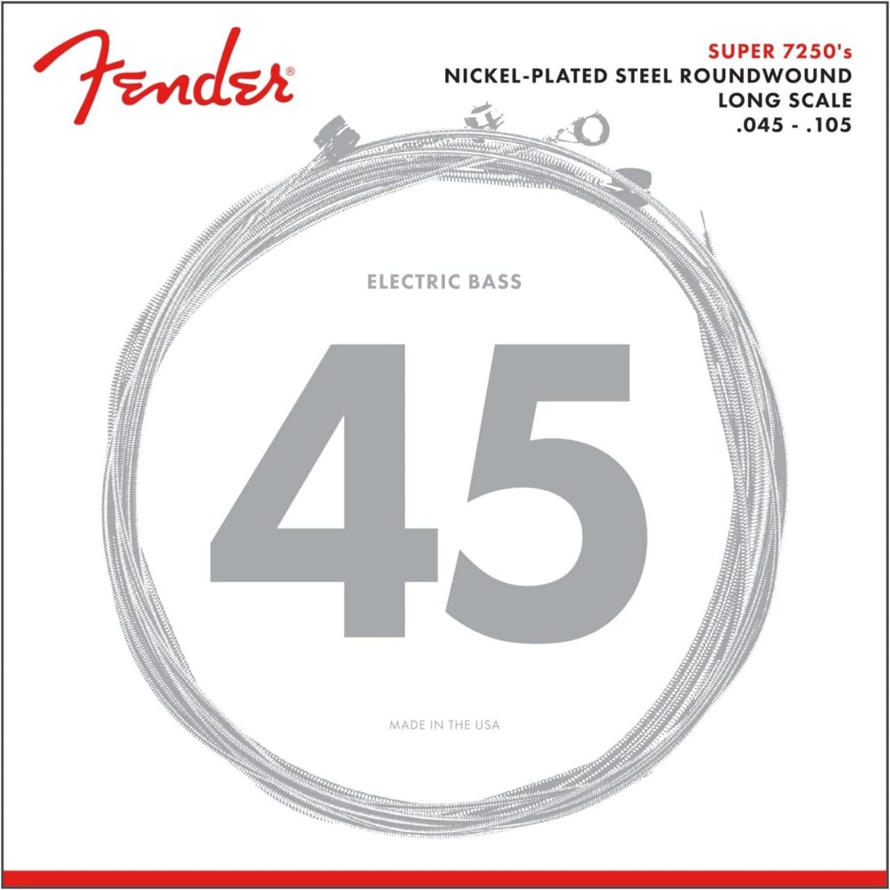 Fender 7250M flatwound basgitaar snarenset z.g.a.n.