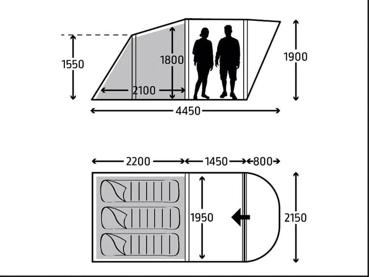 Tent Kampa Brean 3