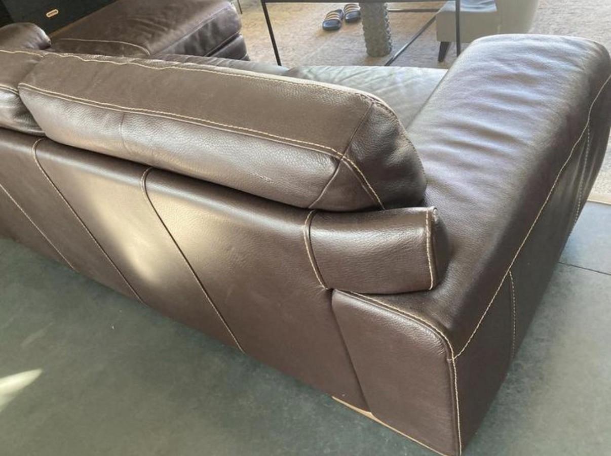 Lederen bank donkerbruin Merk Natuzzi