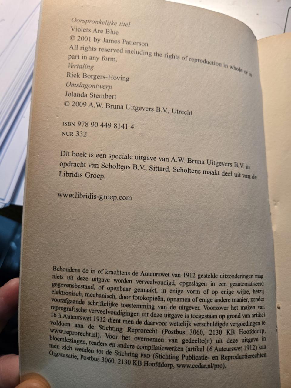 Boek: Schepen vergaan van James Patterson 2009