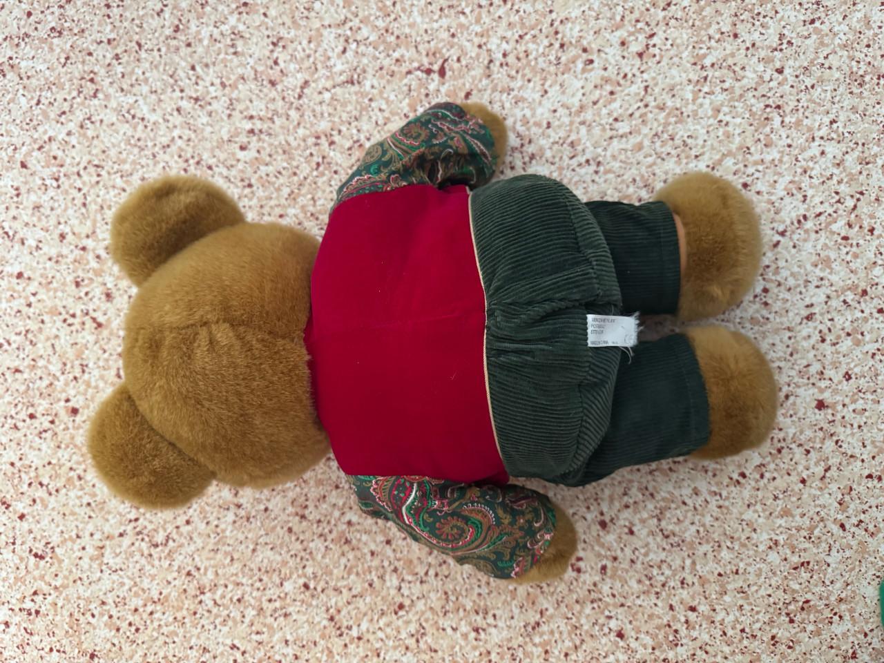 Vintage knuffelbeer "Pappa" met kleding