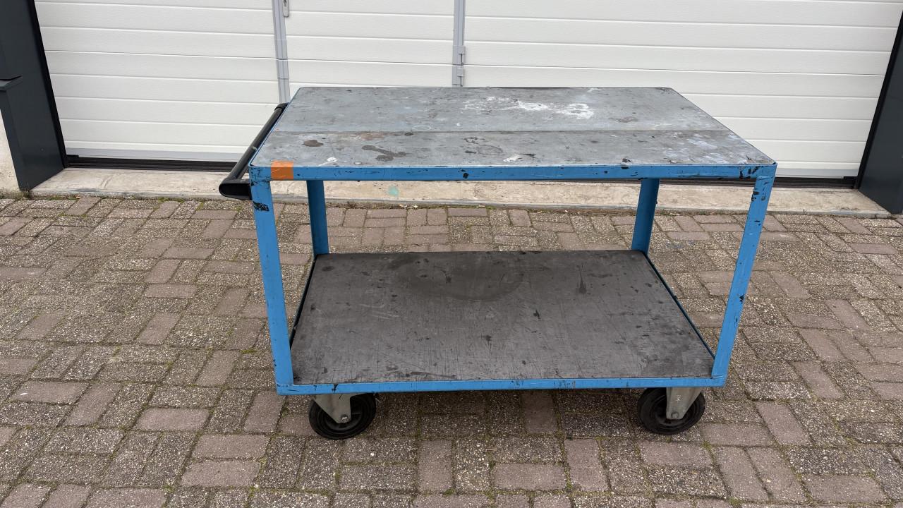 Transportwagen magazijnwagen werkbank