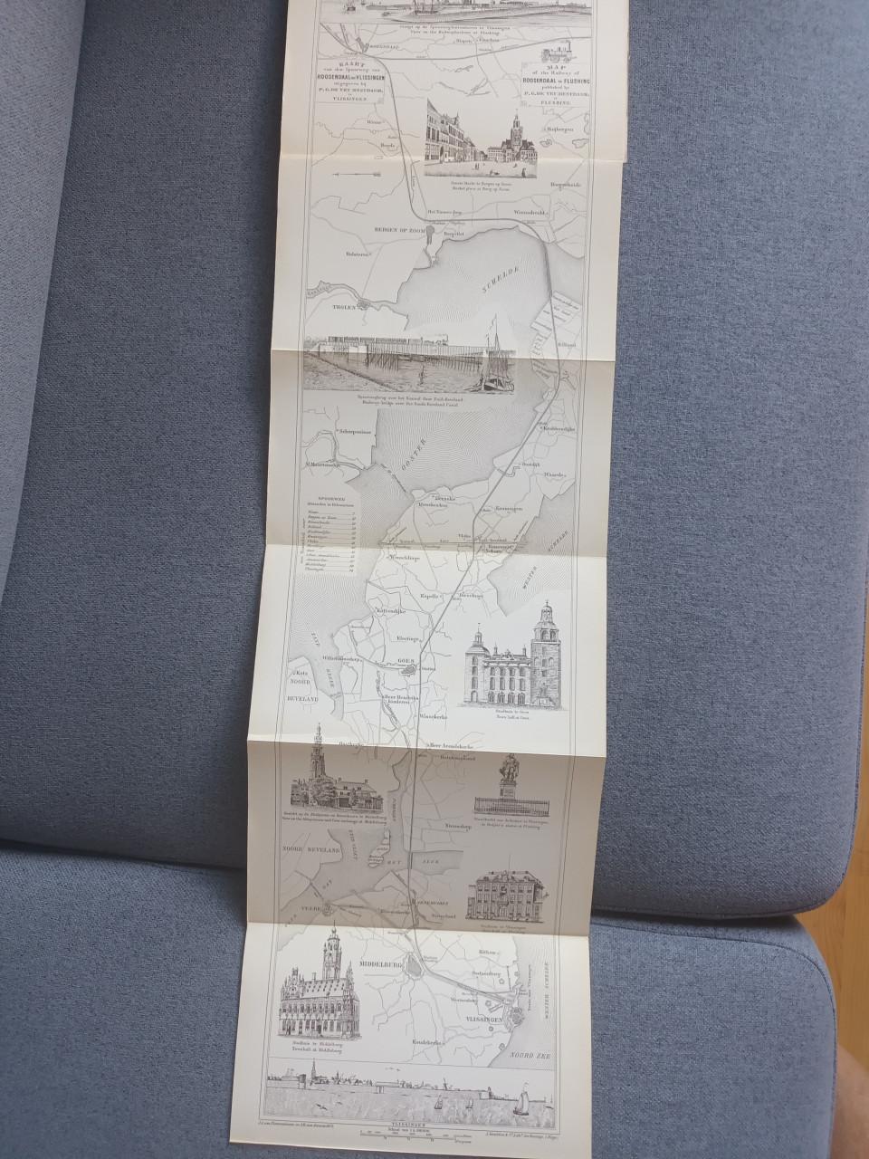 Uit het Zeeuwsche Volksleven mét trein-uitvouwkaart Roosendaal-Vlissingen