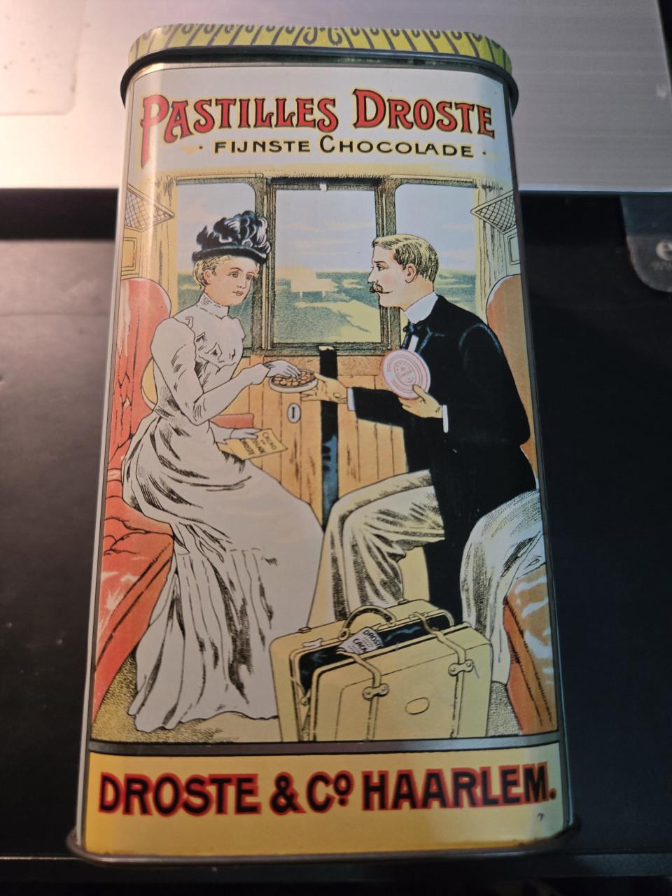 Vintage Droste Cacao en Pastilles Blik