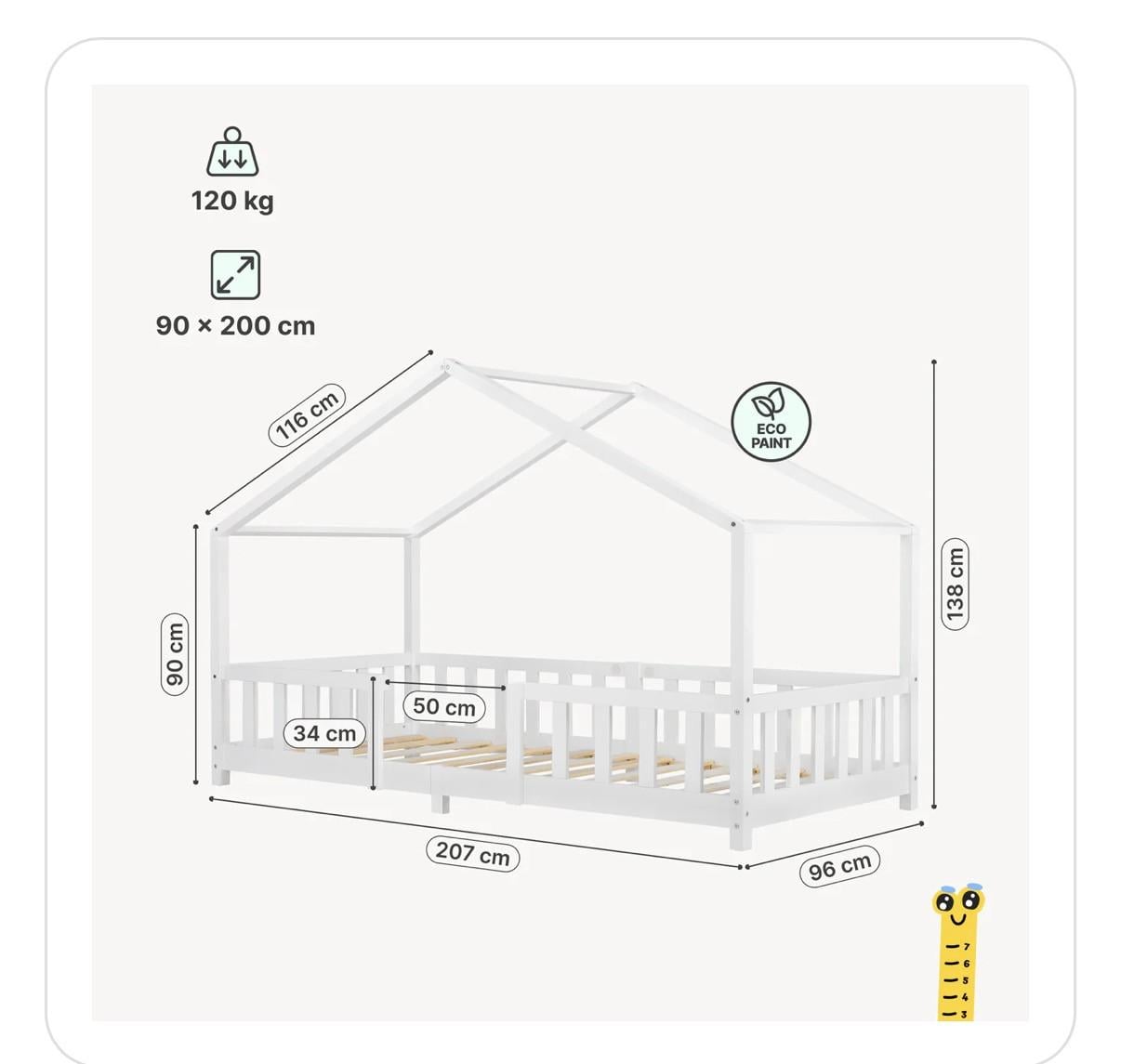 2x Treviolo Huisbed 90x200 incl. matras | Zeer nette staat