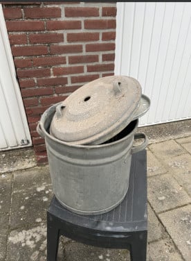 Weckketel / inmaakketel van zink – 35x30 cm
