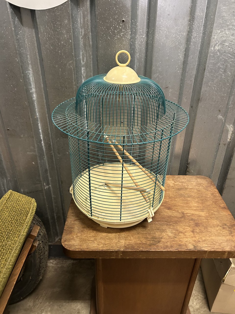 Brocante; rotan stoeltje, rookstoel, etc