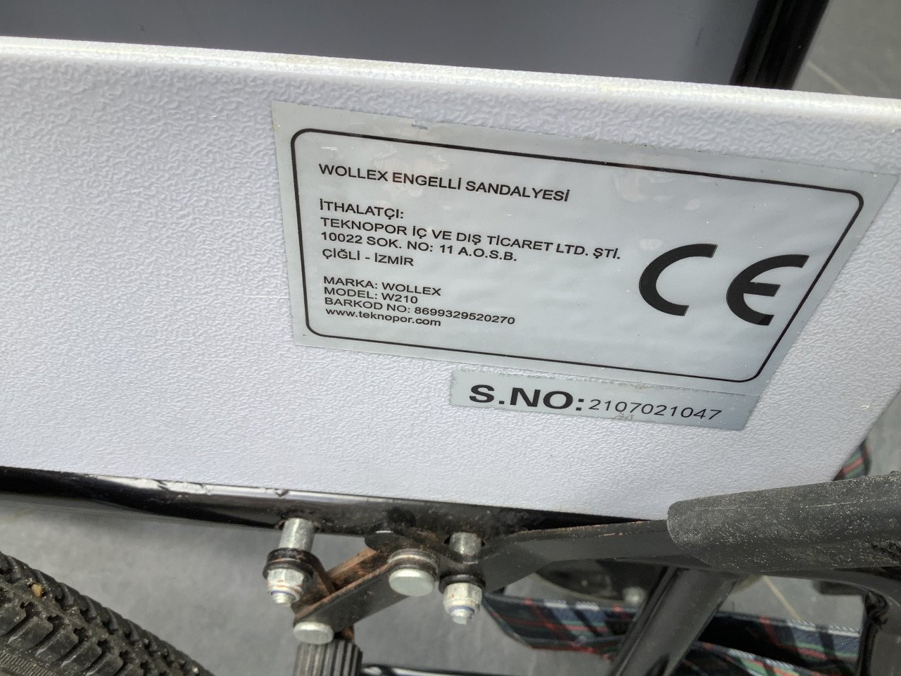 Rolstoel Wollex, inklapbaar. Te koop aangeboden