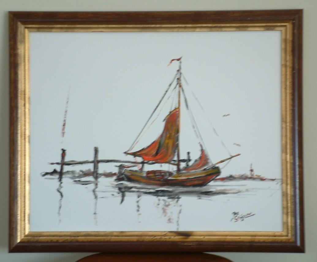 Hoogaars -hengst -botter schilderijen Jac Caljouw  Arnemuiden