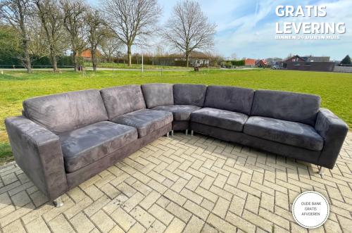 GRATIS LEVERING HEEL NL Mooie Grote Stoffen Hoekbank