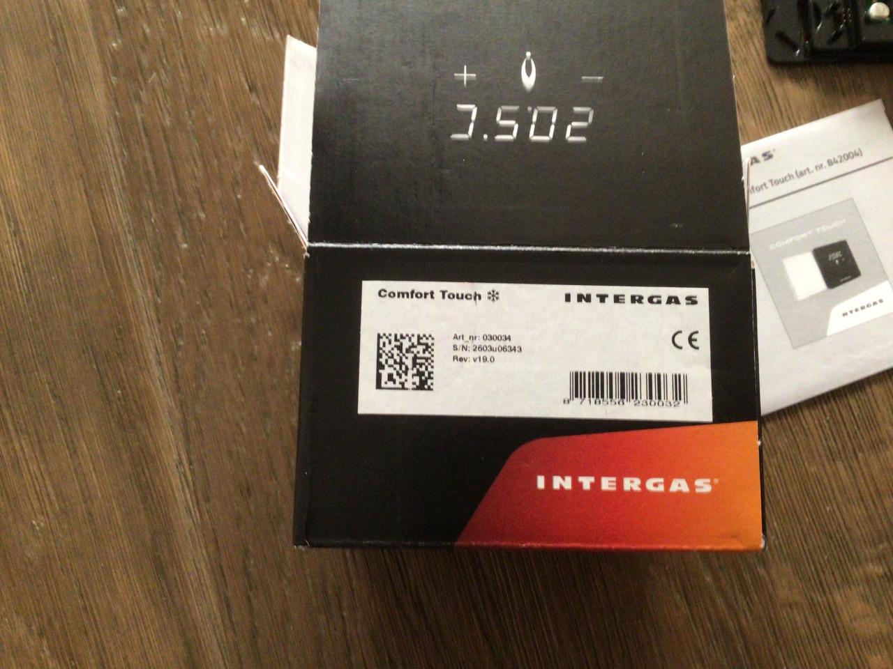 Intergas thermostaat zwart
