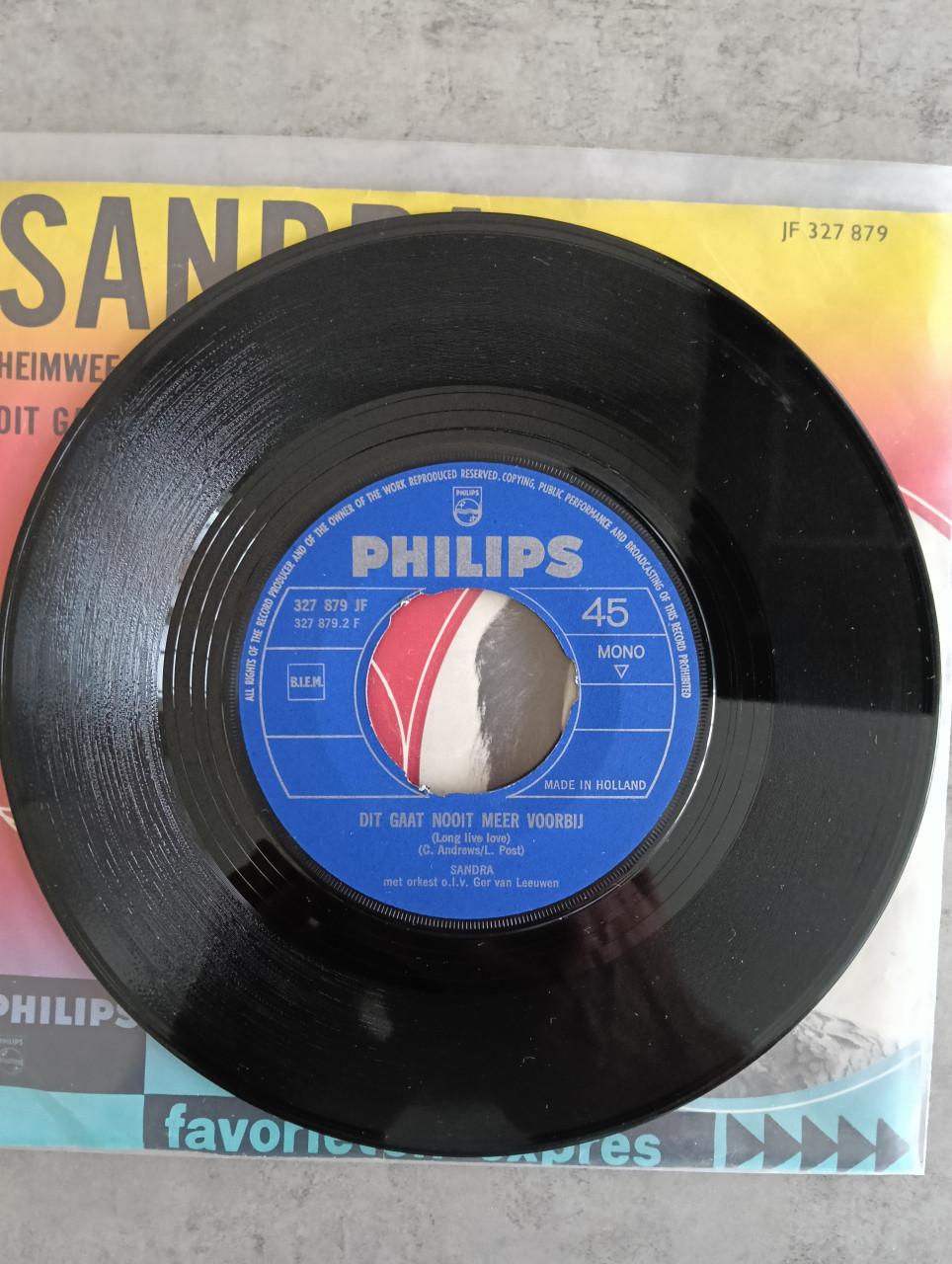 Single Sandra (Reemer) - Heimwee 7inch vinyl jaren 60