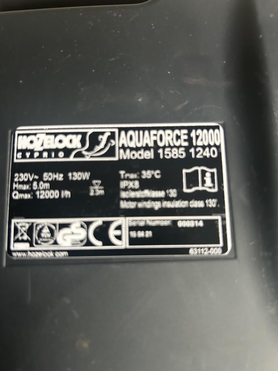 Te koop hozelock aquaforce syprio 12000 sterke en zuinige Vijverpomp