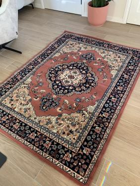 💖Super Leuk Oud Roze Vintage Vloerkleedje💖186 bij 140 cm✨