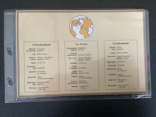 Griekenland , setje met 3 vergulde munten.