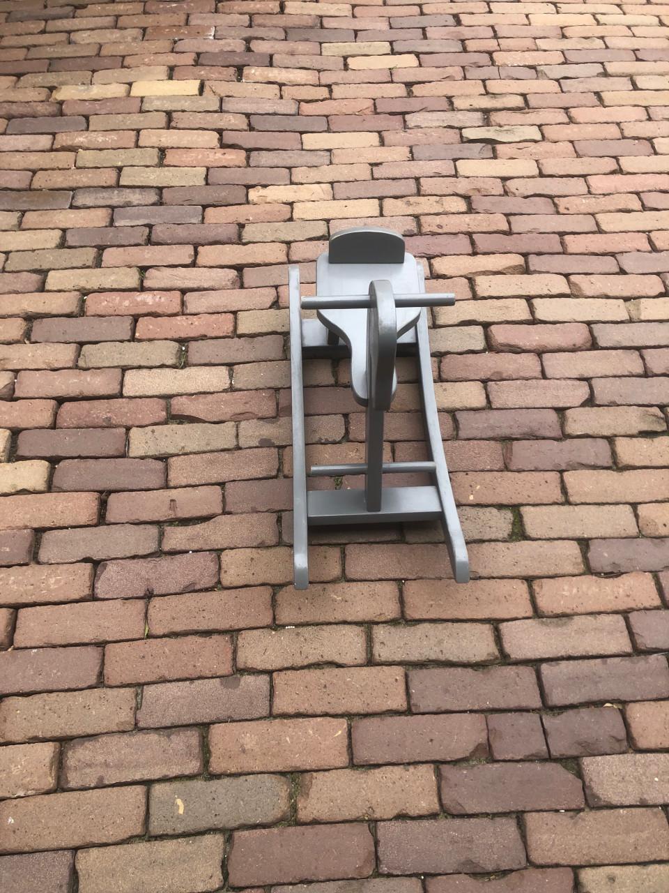 Houten Schommelpaard Grijs