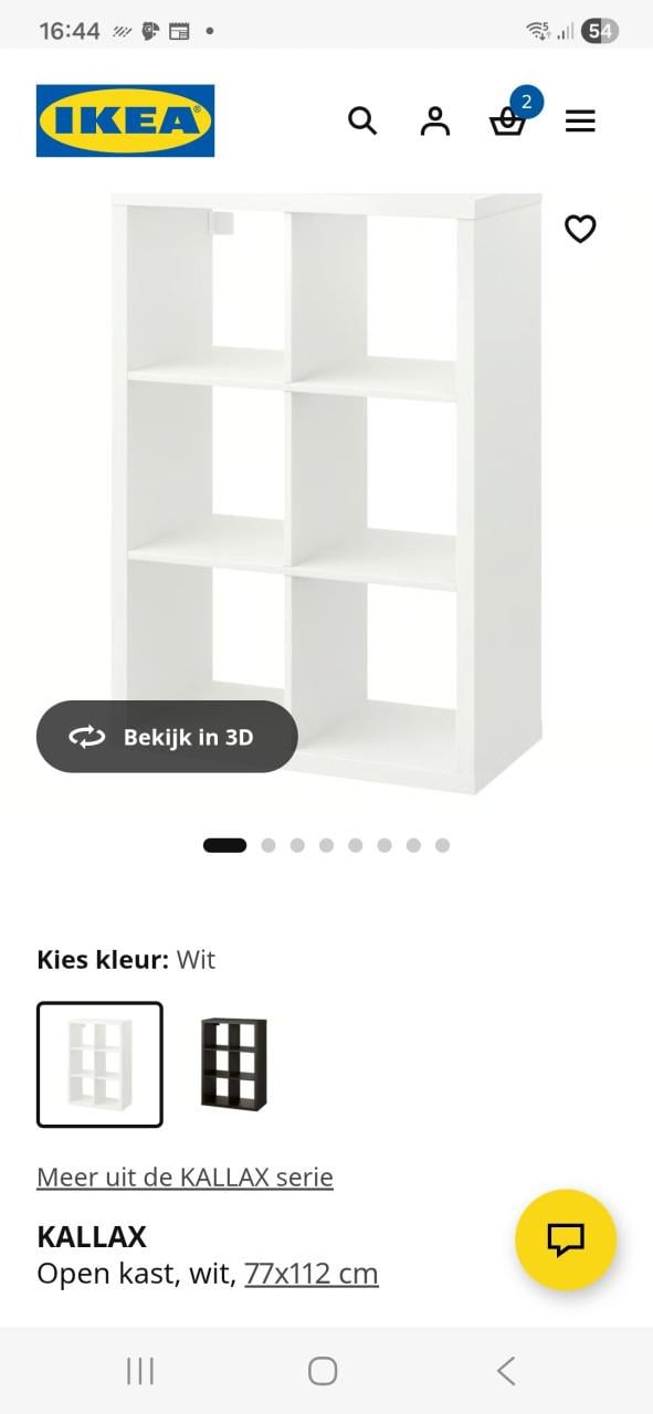 Kallax kast 6 vakken wit