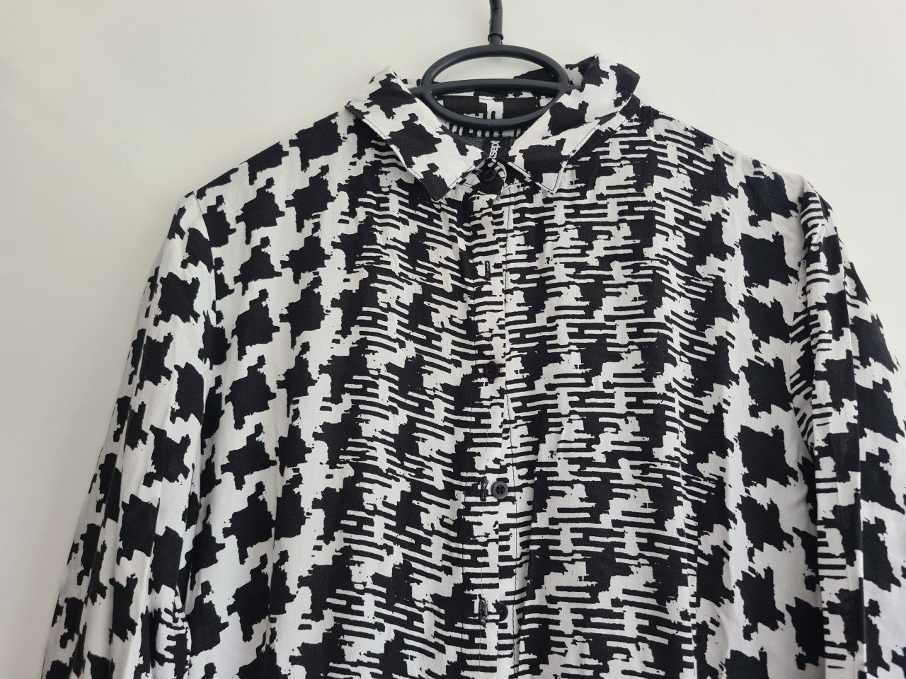 Zwart-wit door knoop Maxi jurk van Eksept van Shoeby  Maat M