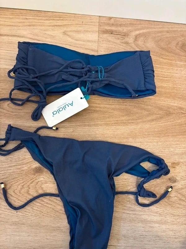 Aulala bikini set – Maat M – Marineblauw 👙