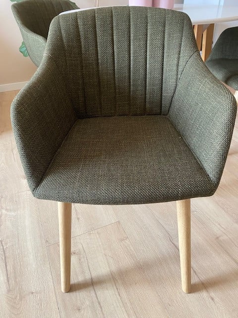 Eethoek rond 105cm wit met 4 stoelen