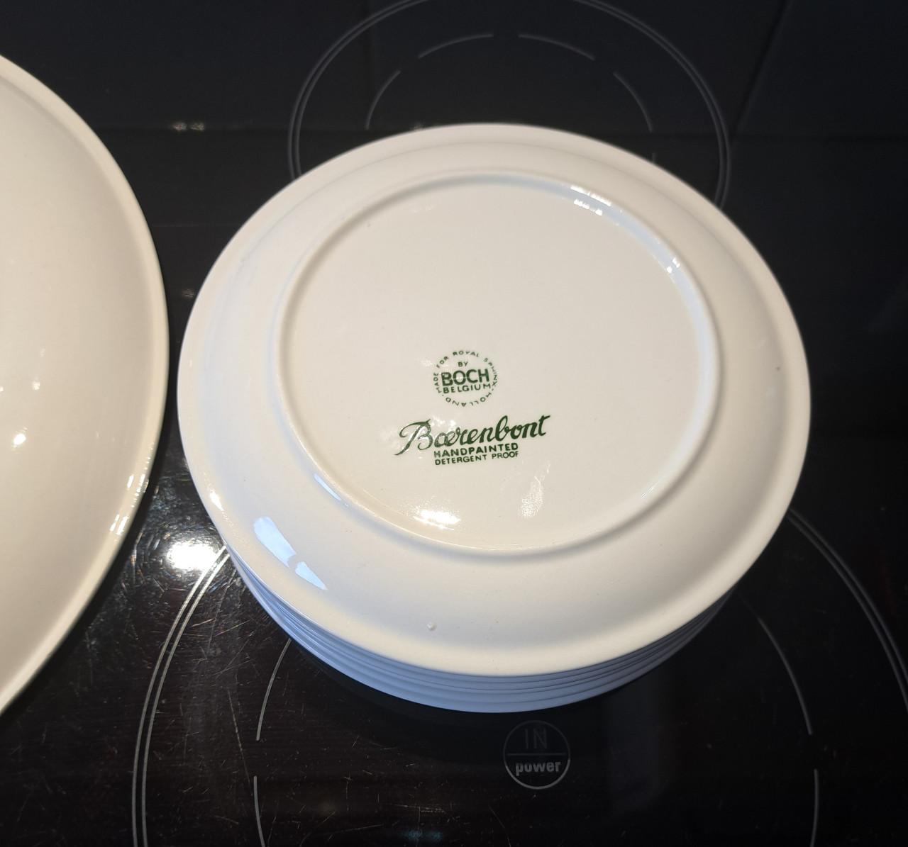 Boerenbont taartschaal en bordjes