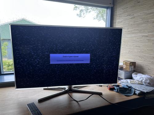 Samsung televisie en Humax kabeltelevisie ontvanger