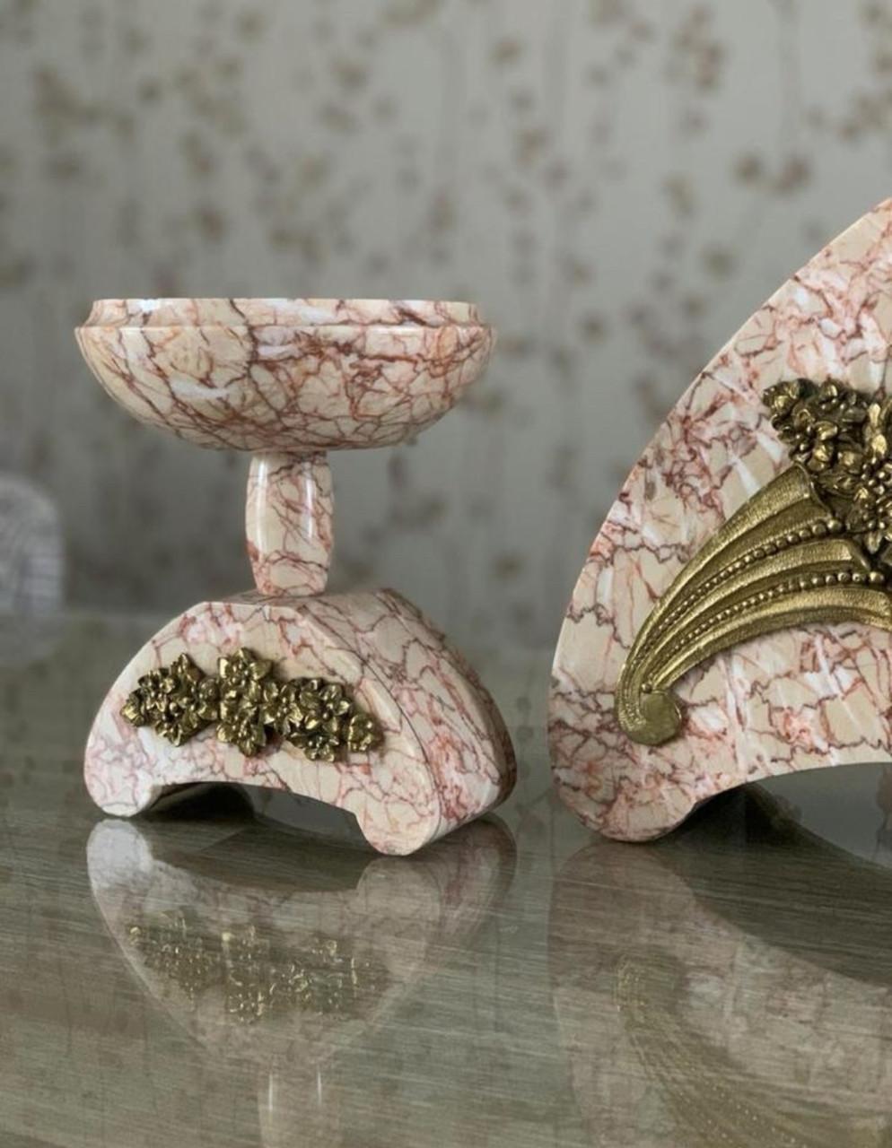 🤎Prachtige Sfeervolle Art Deco Pendule Set🤎1920-1930✨