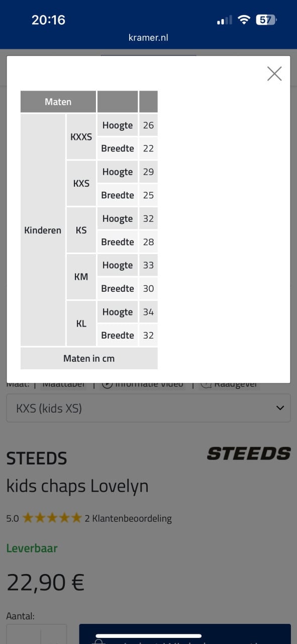 Chaps voor kinderen