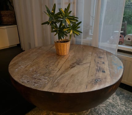 Industriële salontafel - rond - 90cm