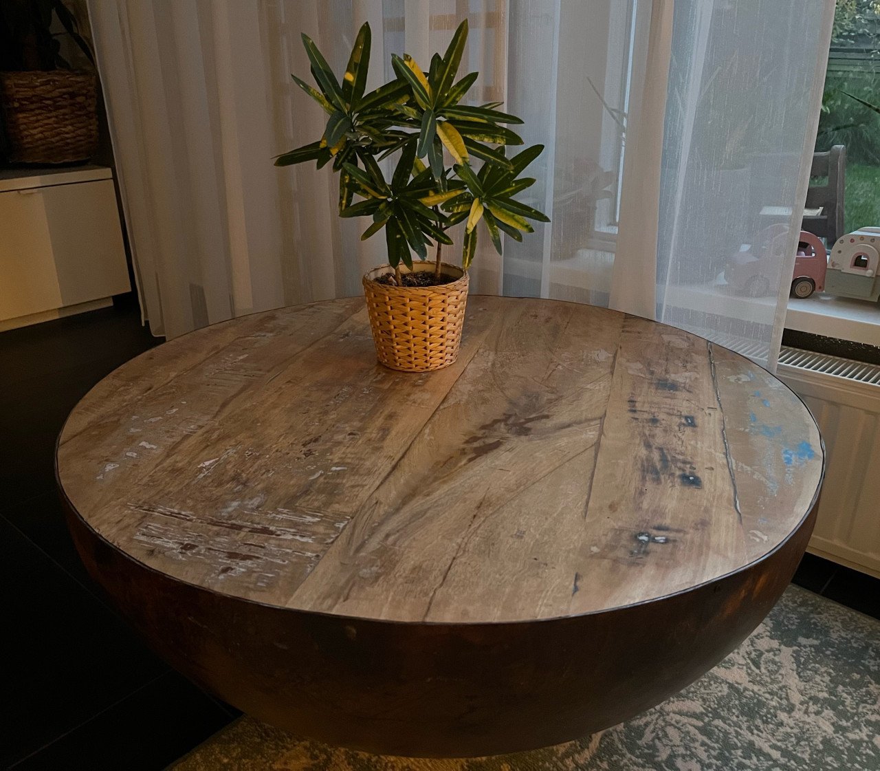 Industriële salontafel - rond - 90cm