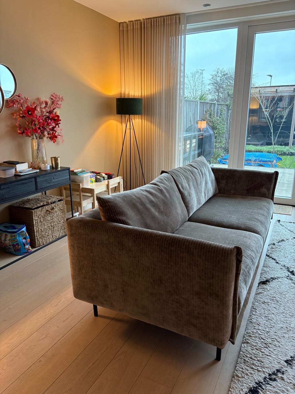 Bruine stoffen 3-zits bank van Loods 5