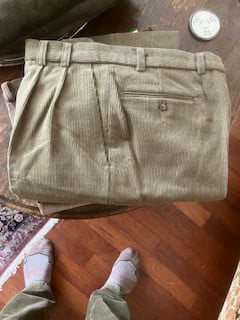 Corduroy/ribcord heren broeken, maat 52