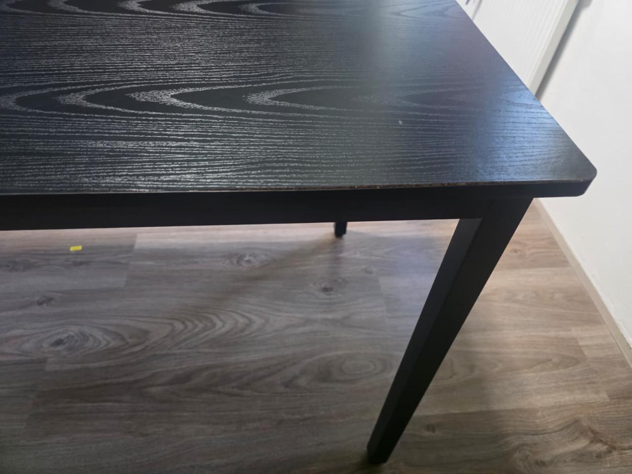 VASAGLE eettafel zwart 120 × 60 cm – goede staat