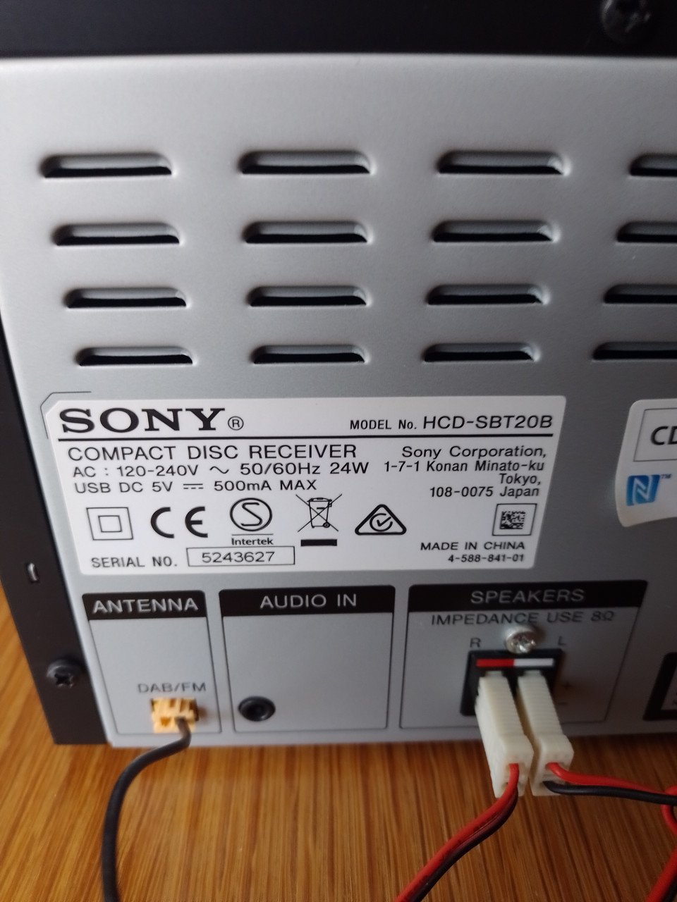 Sony dab+ stereo set