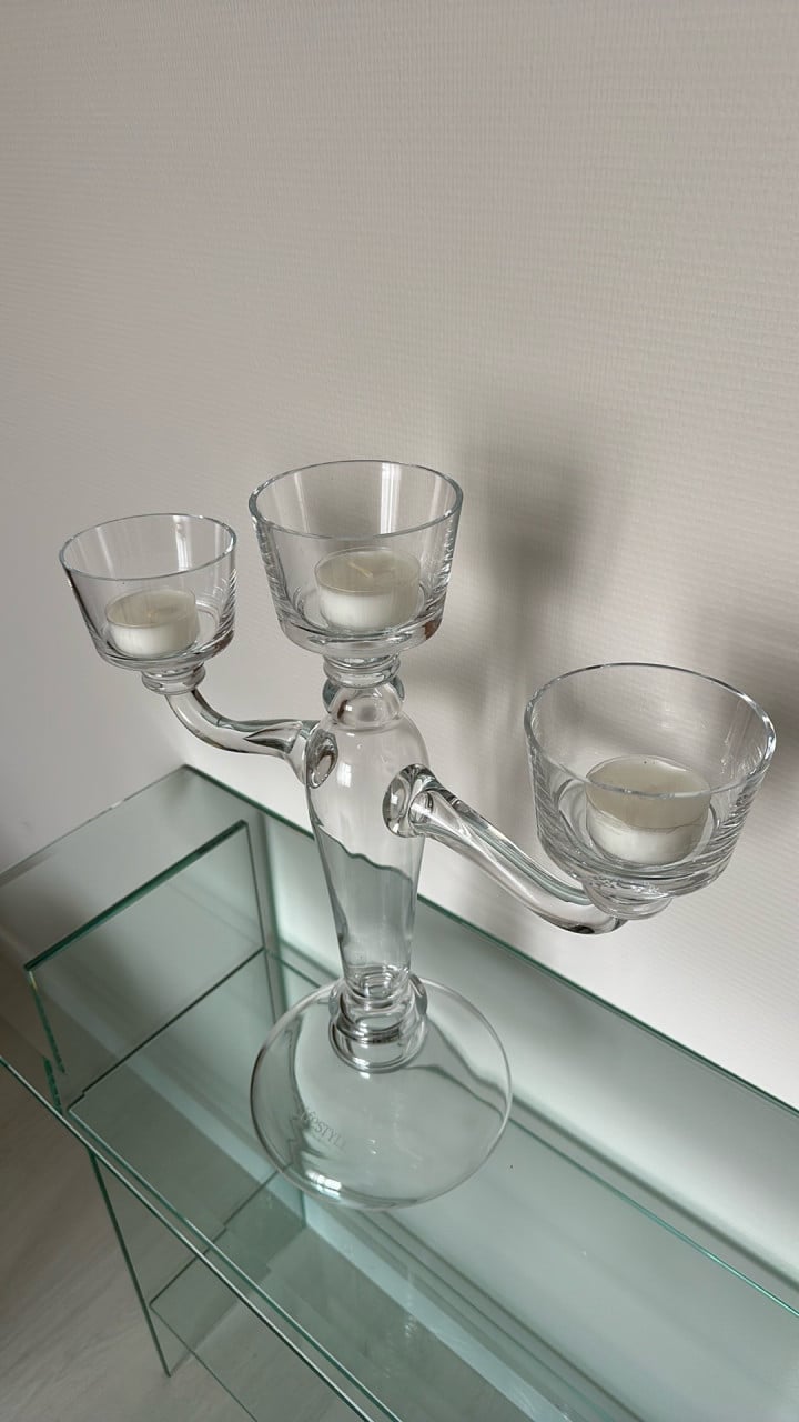 Glazen kandelaar