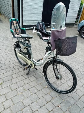 Moederfiets Sparta amazone 26inch frame 50 versnel 7 met stoeltjes en mand