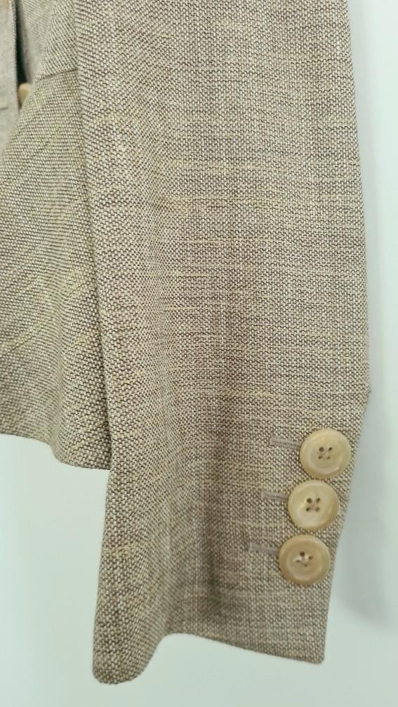 RENA LANGE: Nieuw licht camel tweed blazer maat 42 € 1.420,–