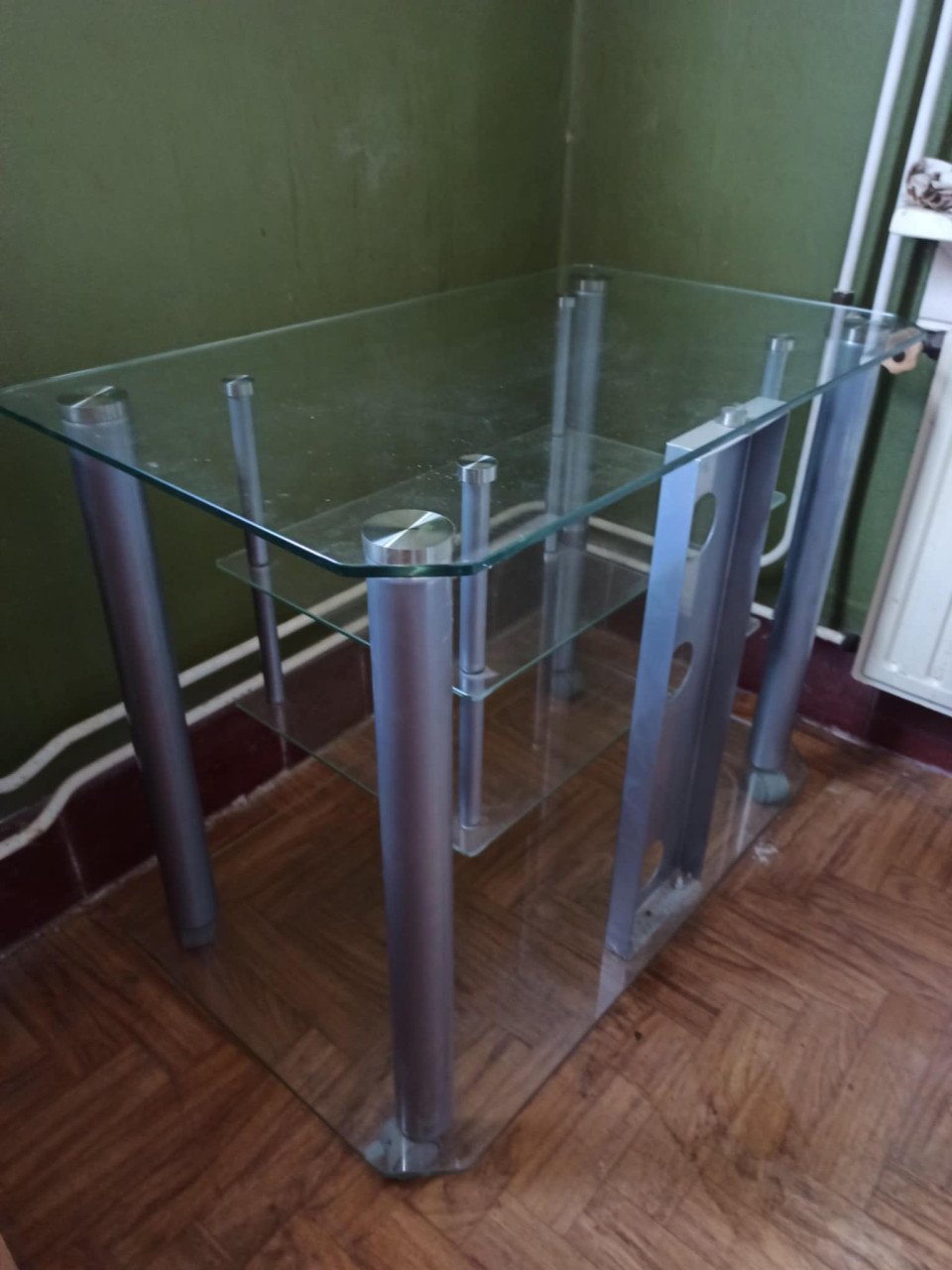TV meubel | Glas | met wieltjes