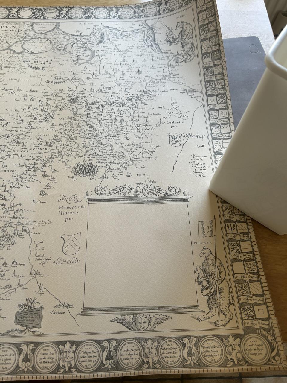 Cartografie kaart Vlaanderen