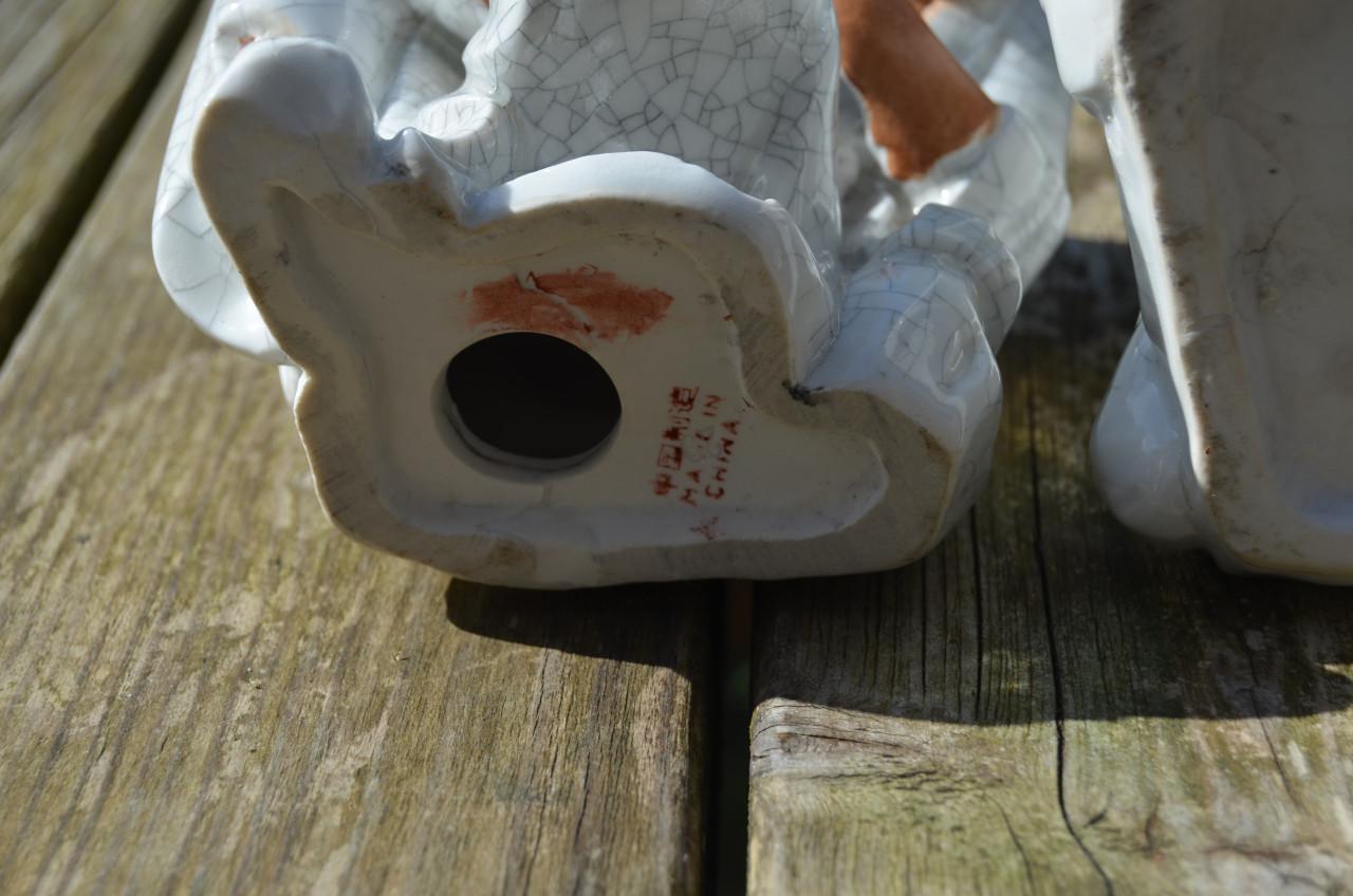 2 Beeldjes zgn. 'Immortals' China, laat 20e eeuw. Prima cond.