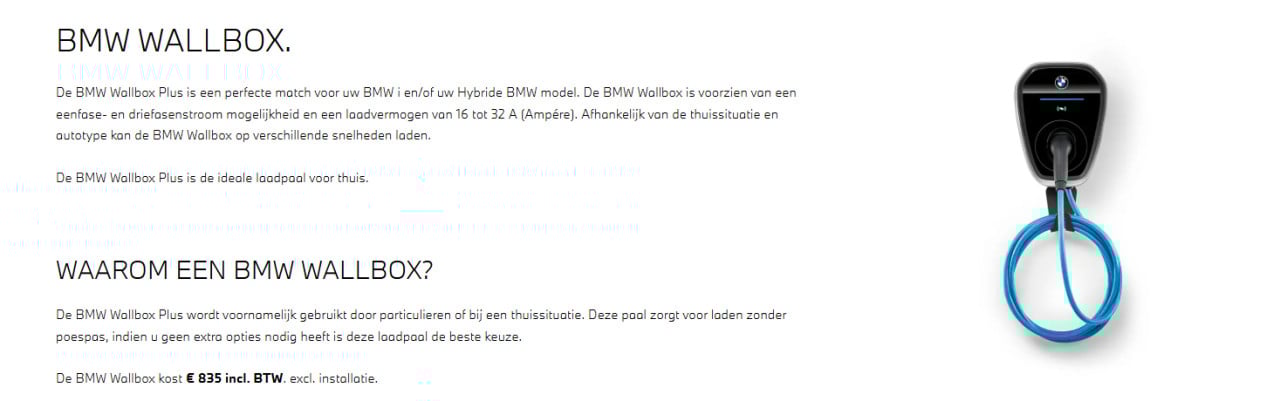 Wallbox BMW originele gen 3
