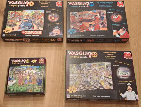 Puzzels Wasgij,  Falcon,  Gibsons,  Ravensburger,  Heye, Educa