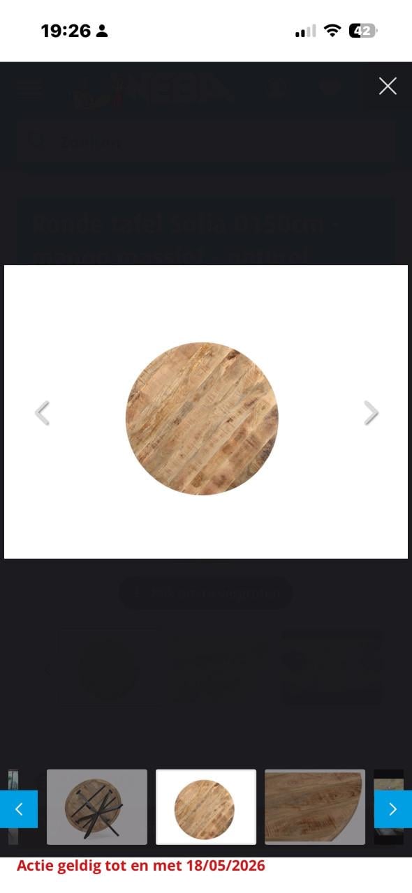 Ronde eetkamertafel
