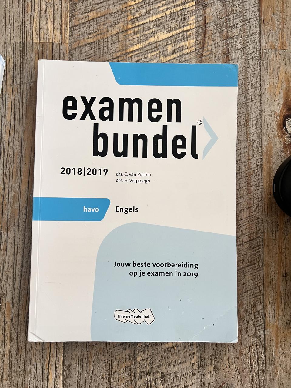 Examenbundels scheikunde, biologie, engels, nederlands 2018/2019