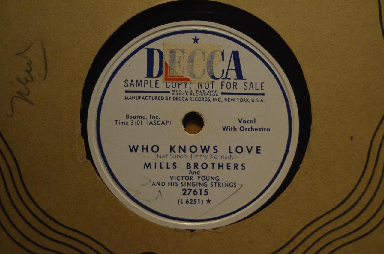 Bijzondere 78rpm Mills Brothers