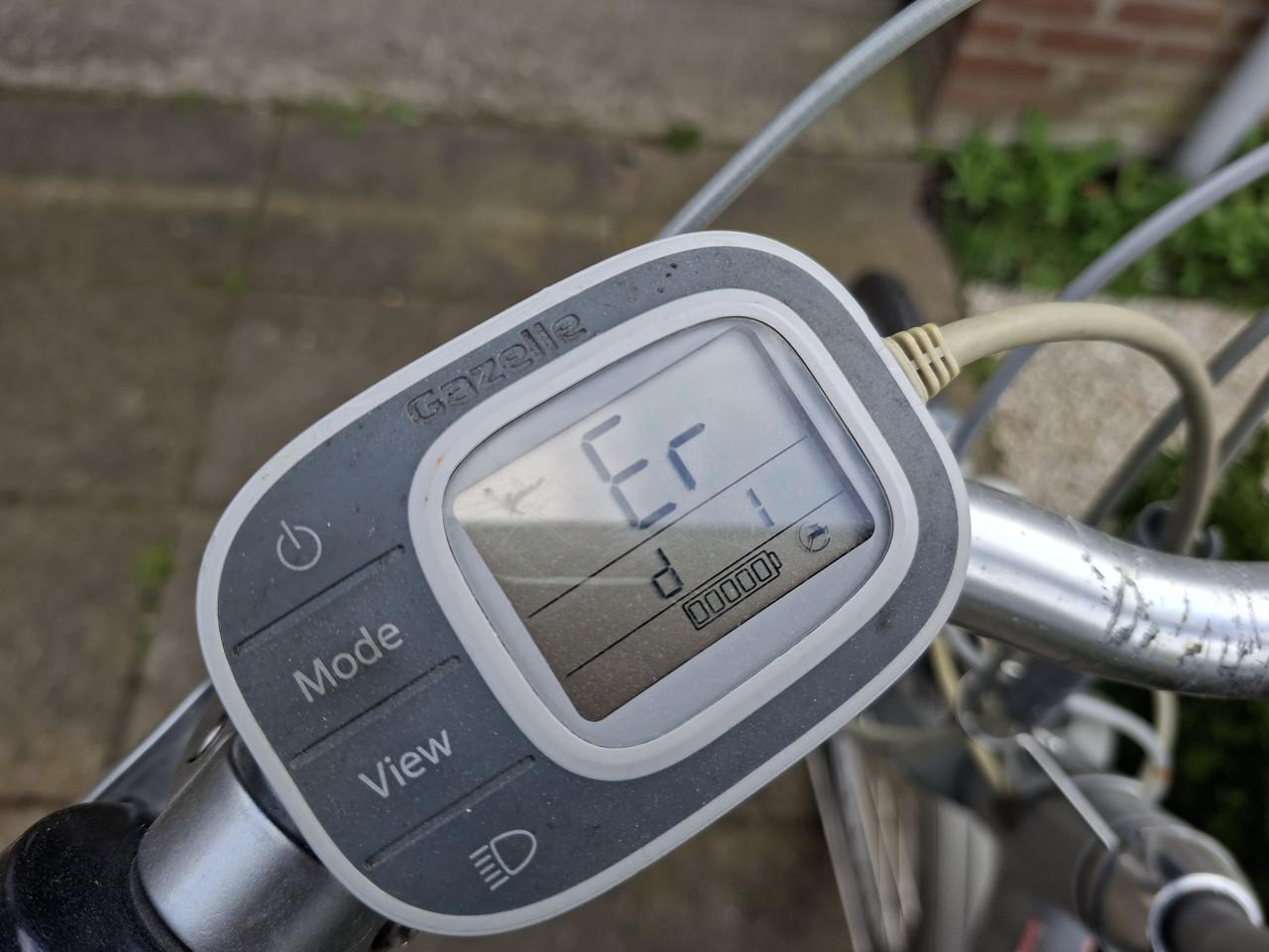 Electrische Gazelle fiets met storing