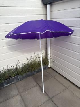 Strandparasol ZGAN paars, wegens overcompleet