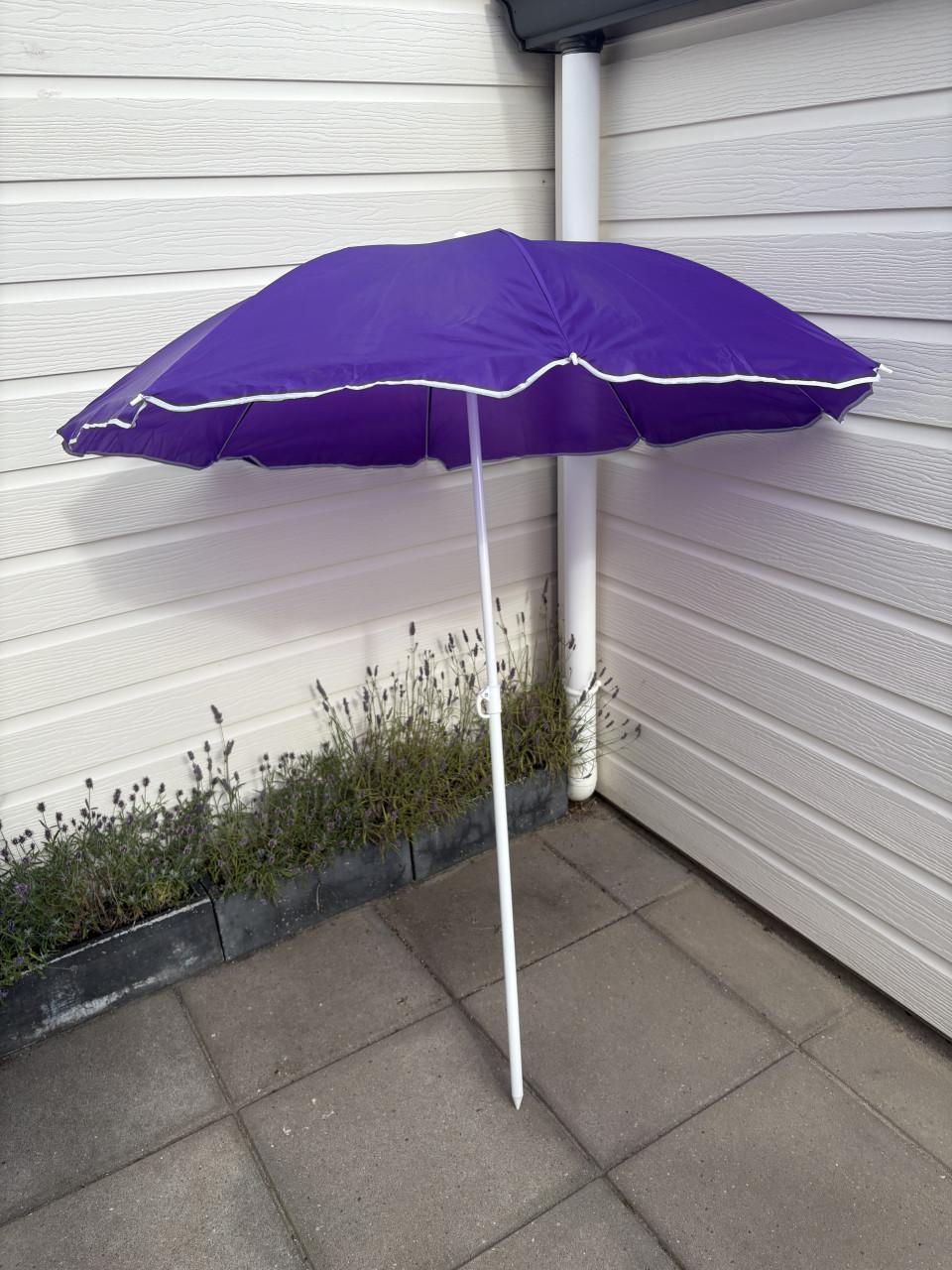 Strandparasol ZGAN paars, wegens overcompleet