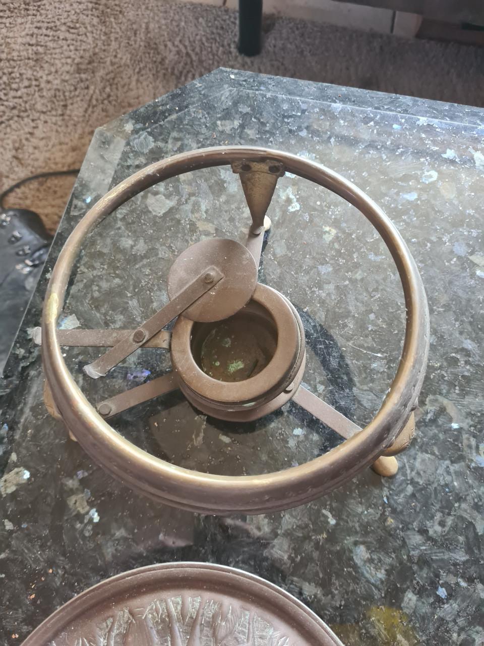 Vintage warmhoud setje gemaakt van koper