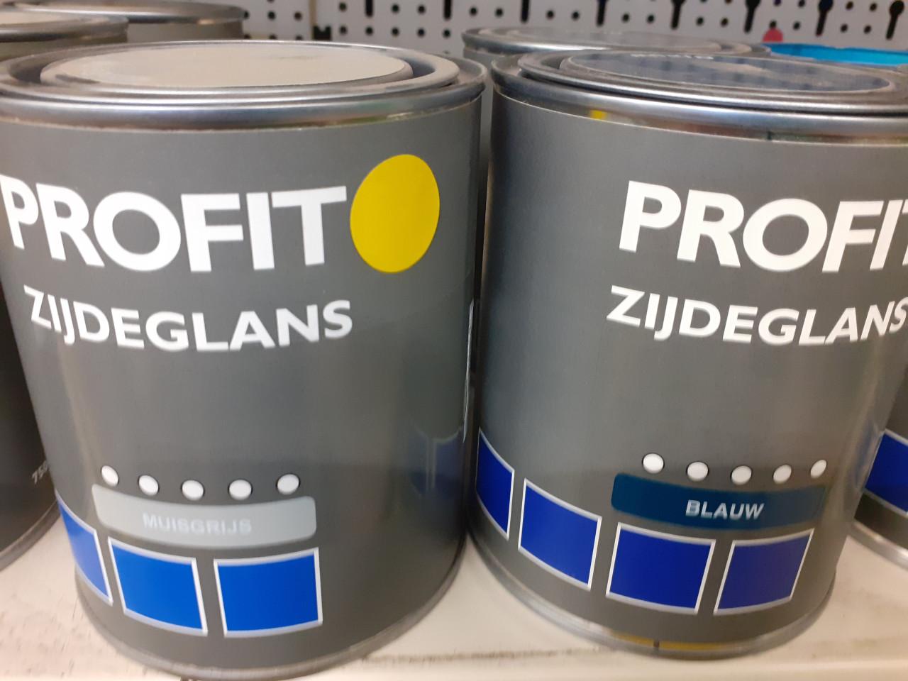 10 blik profit zijdeglans verf voor 15 euro is bijna gratis